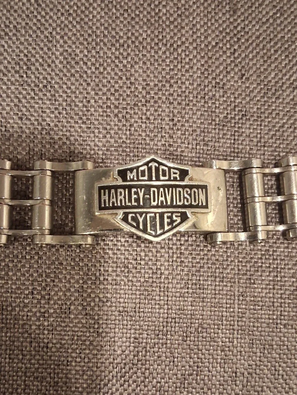 Harley-Davidson Silver-Tone Shield Link Bracelet